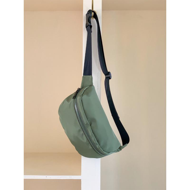 Crossbody Cycling Breast Bag Women's Trend Niche Versatile New Fanny Pack Women's Solid Color Casual Mobile Phone Small Satchel