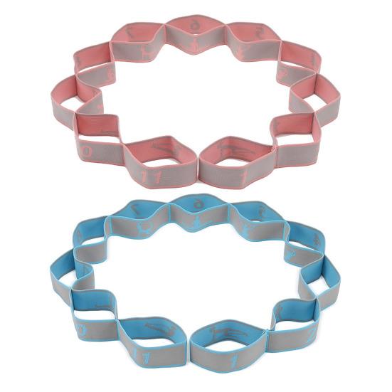 Yoga Stretching Strap with 11 Loop Physical Therapy Pilates Ballet Dance Body Leg Stretcher Elastic Band Home Gym Workout Resistance Band