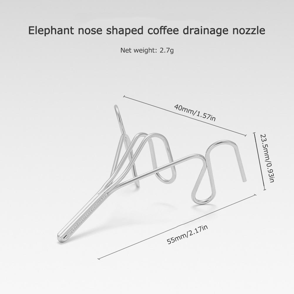 Coffee Spout Control Fitting Directs Stainless Steel Camping Drip Coffee Spout Accessories for Hiking Backpacking Travel