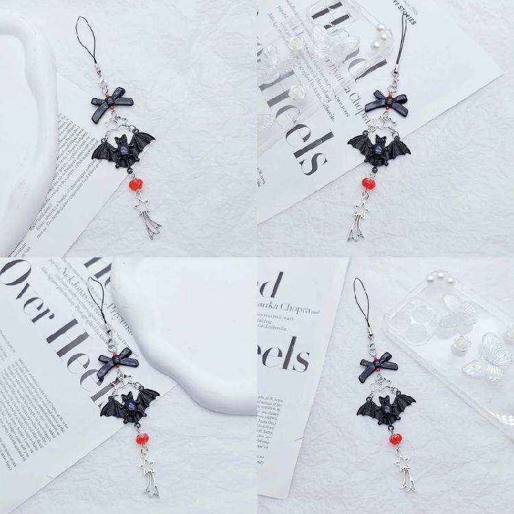 Y2K Phone Chain Cool Girl Sweet Pendant Strap with Star/Bowknot/Butterfly Charm
