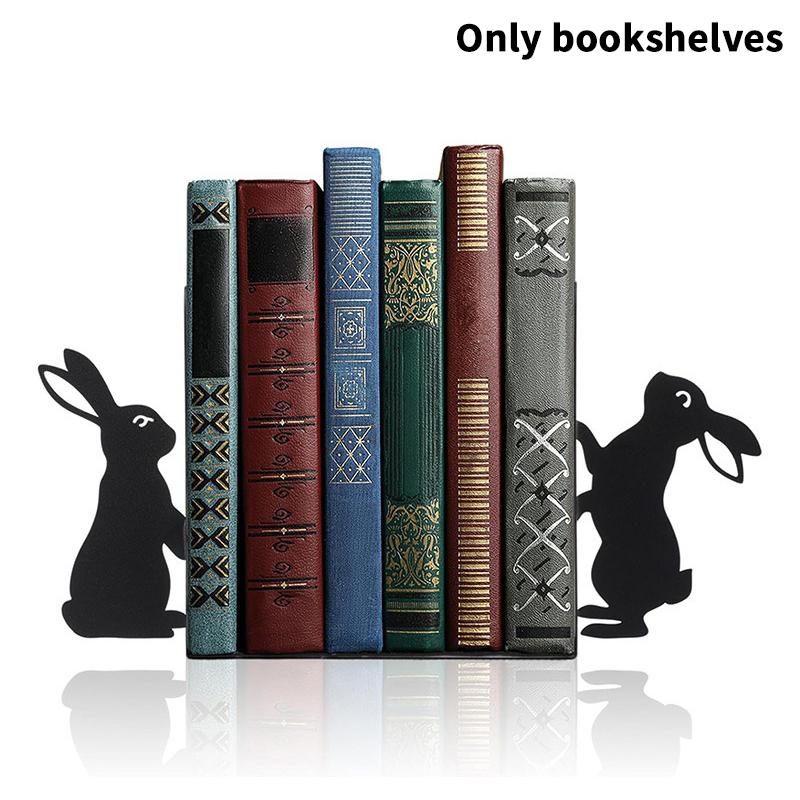 Cute Cat-Shaped Bookend, Desktop Bookshelf, Book Clip, Stationery Storage Book Stand, Home Desktop Decoration.