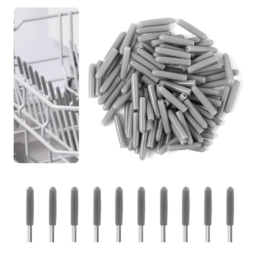 

200 шт. Гибкие колпачки для посудомоечной машины, колпачки для кончиков, противоскользящие, предотвращающие столкновения, кухни gray-200 pcs