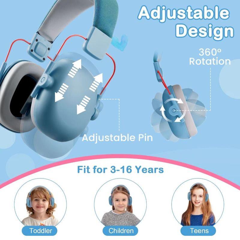 Anti Noise Baby Earmuffs Adjustable Hearing Protection Noise Reduction Ear Protector Noise Cancelling Ear Protection Earmuffs