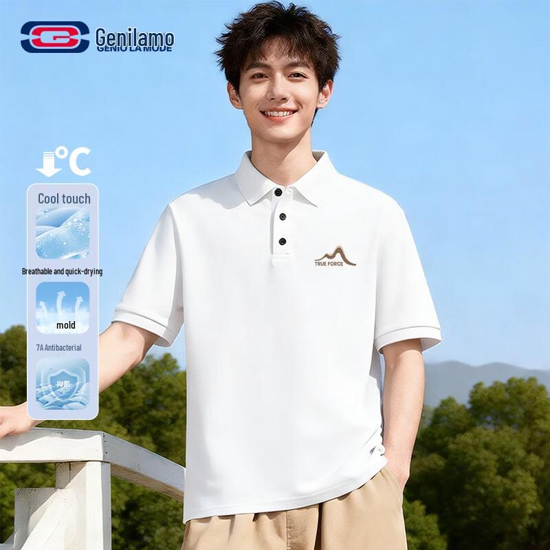 GENIOLAMODE Men s Casual Ice Silk Cooling Polo Shirt XL