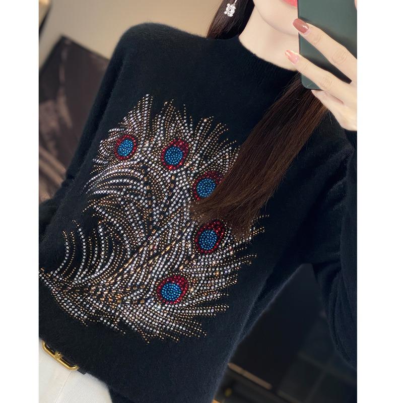 DAFIFY Women's Fashion Casual Fall Winter Long Sleeve Half Turtleneck Sweaters