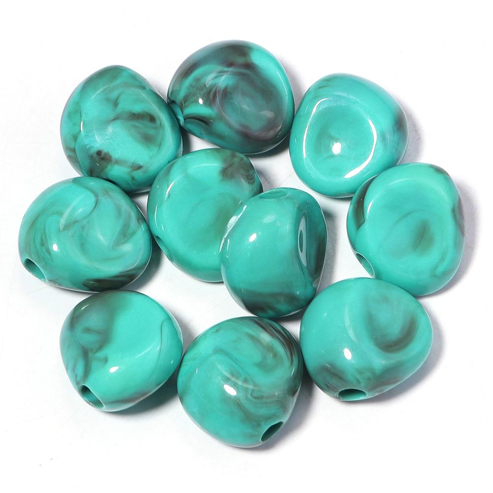 10pcs/lot Irregular Acrylic Beads Dual Color Loose Spacer Beads For Jewelry Making DIY Bracelet Nacklace Earrings Accessories