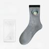 Female Autumn and Winter New Trend Pure Cotton All Take Skin Breathable Deodorant Wicking In Tube Socks