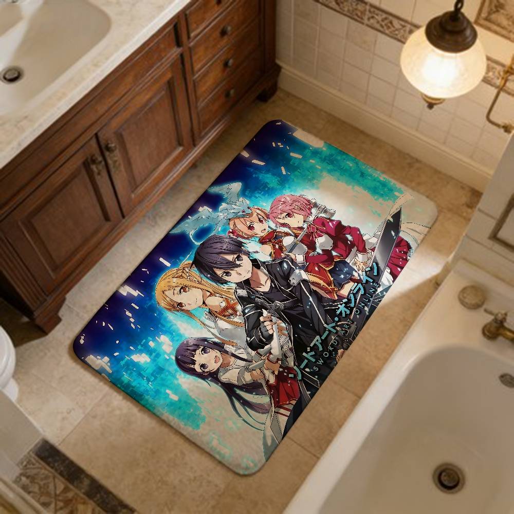 

Japan S-Sword Art O-Online Kitchen Mat Cheaper Anti-slip Modern Living Room Balcony Printed Modern Home Decor 40x60cm