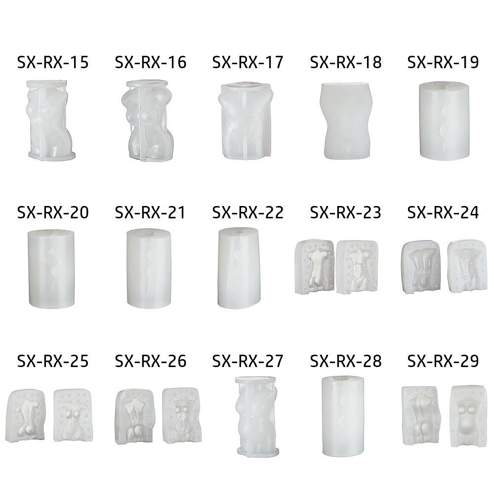 Silicone Human Body Mold 3D Body Candle Mold for Making DIY Soap Candle Plaster Art Craft Open Mold Male I