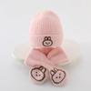 Windproof Kids Cap Scarf Plush Baby Hats Scarf Soft Ear Protection Cap  Children Toddler Kids