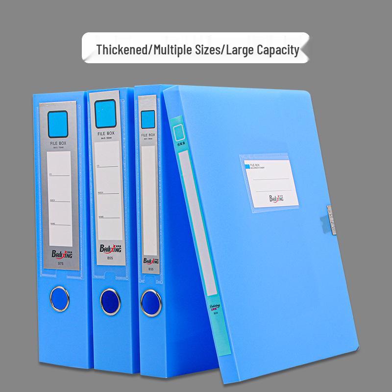 A4 Extra Thick Plastic Document Storage Box - Office File Organizer