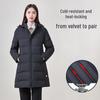 Wow Oh Custom Logo Mid-Length Down Jacket - White Duck Down, Warm Business Style