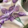 53Cm Women 100% Silk Scarf Nature Foulard Female Floral Neckerchief Bandana High Quality Small Scarves For Hairbands