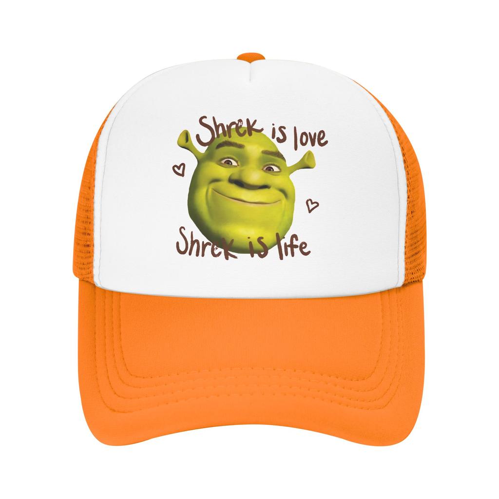 Shrek ist Liebe Shrek ist Leben Zubehör Netz Schaum Trucker-Kappe Sommer Kühlung Netzrücken Sonnenkappen Trendig Verstellbar