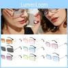 High-quality Rimless Rectangle Women's Sunglasses With Uv400 Protection For Daily Wear