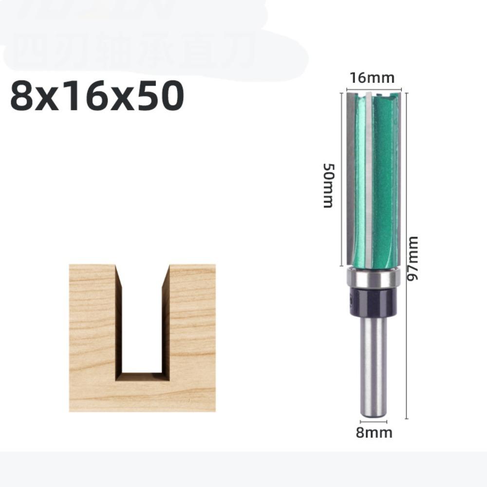8/12mm Carpenter Milling Cutter Straight Trimmer Bits Durable Woodworking Router Bit