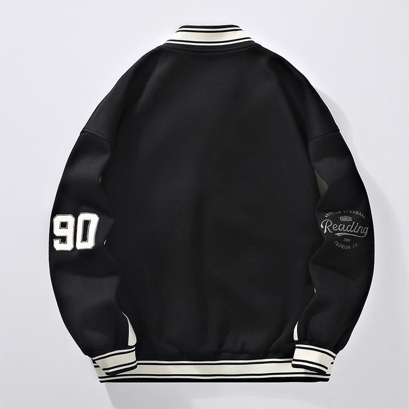 Student Baseball Uniform Men's Autumn Casual Loose Jacket Baseball Letter Color Composite Sports Jacket Men