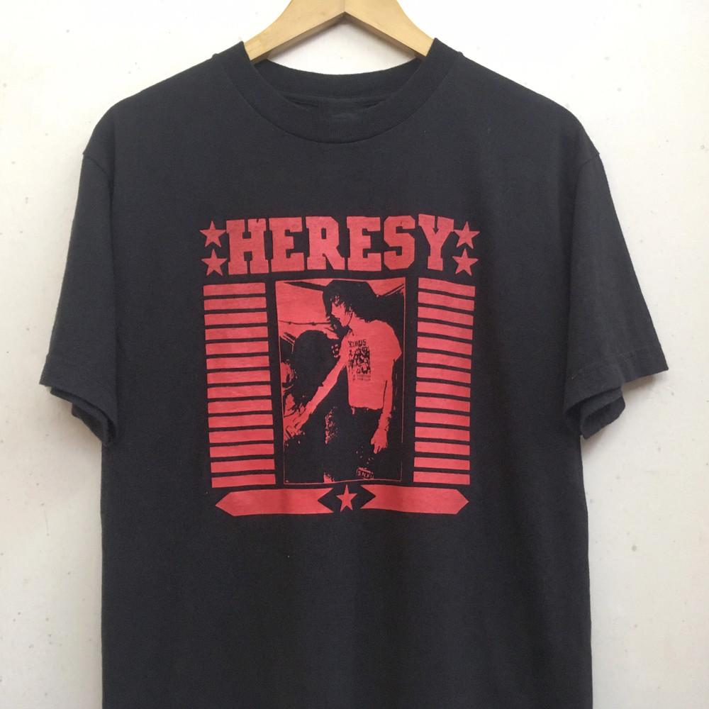 Vtg Heresy Band Gift For Fans Cotton Black S-5XL Unisex T Shirt SE805 Unisex T-Shirt S
