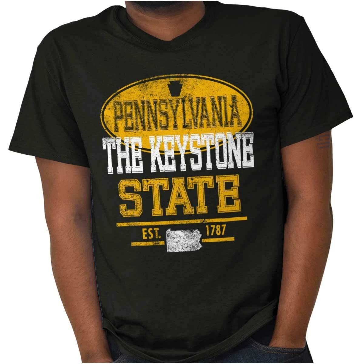 Pennsylvania Keystone State Souvenir Gift PA Womens or Mens Crewneck T Shirt Tee S