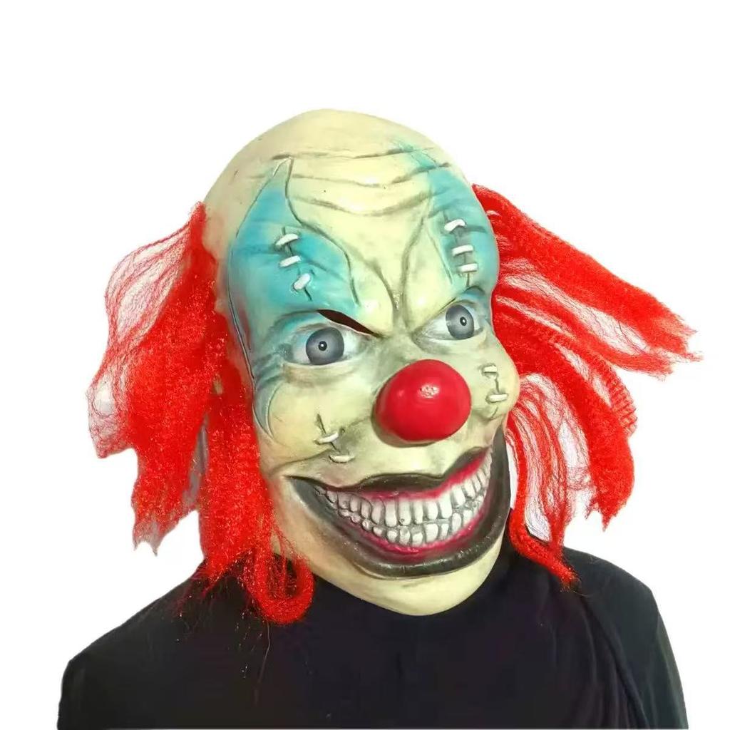 Halloween Ghost Festival Red Nose Clown Mask Performance Props Horror Props Killer Mask