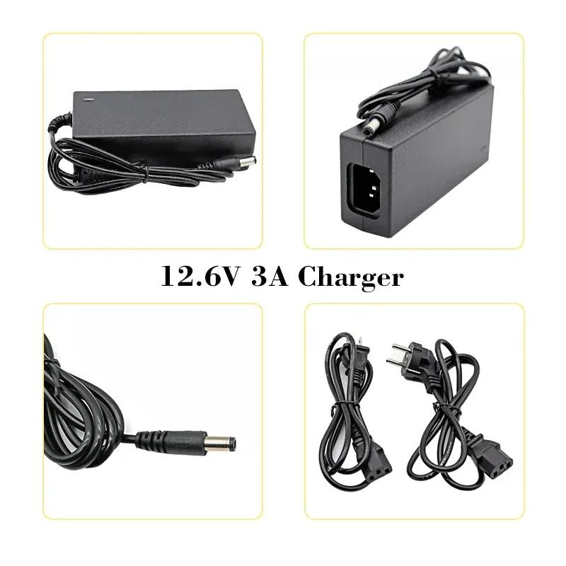 12.6V 1A 3A 5A 10A Lithium Battery Charger AC110-240V To DC For11.1V 3S 12V Power Supply Sprayer Li-ion Battery Pack DC5.5*2.1mm