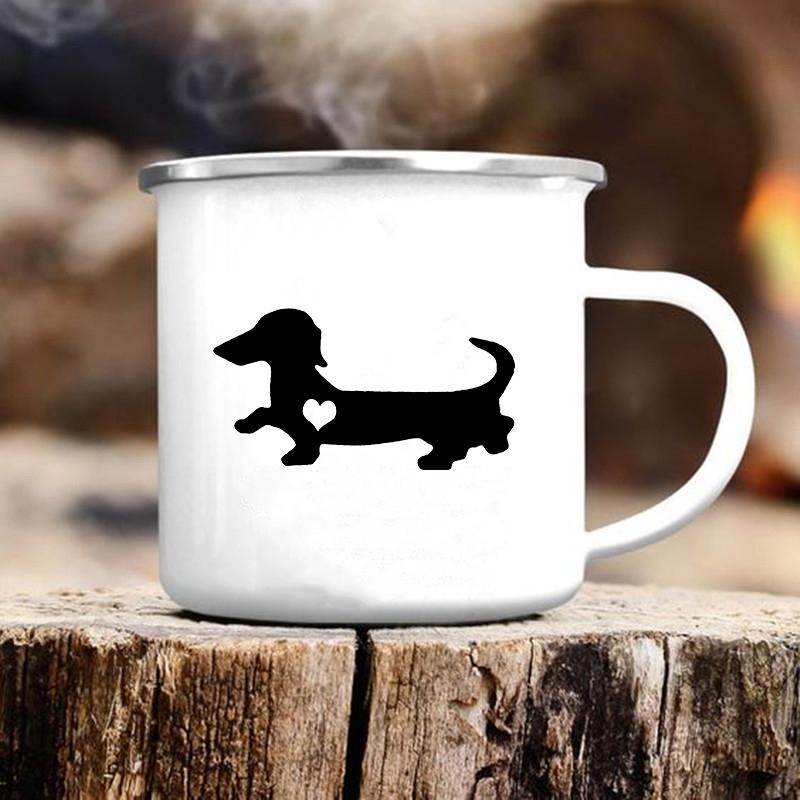 Cute Dog Printed Mugs Creative Coffee Tea Water Cup Original Breakfast Cups to Sublimate Camping Mug Beer Cupshe Drinkware Funny