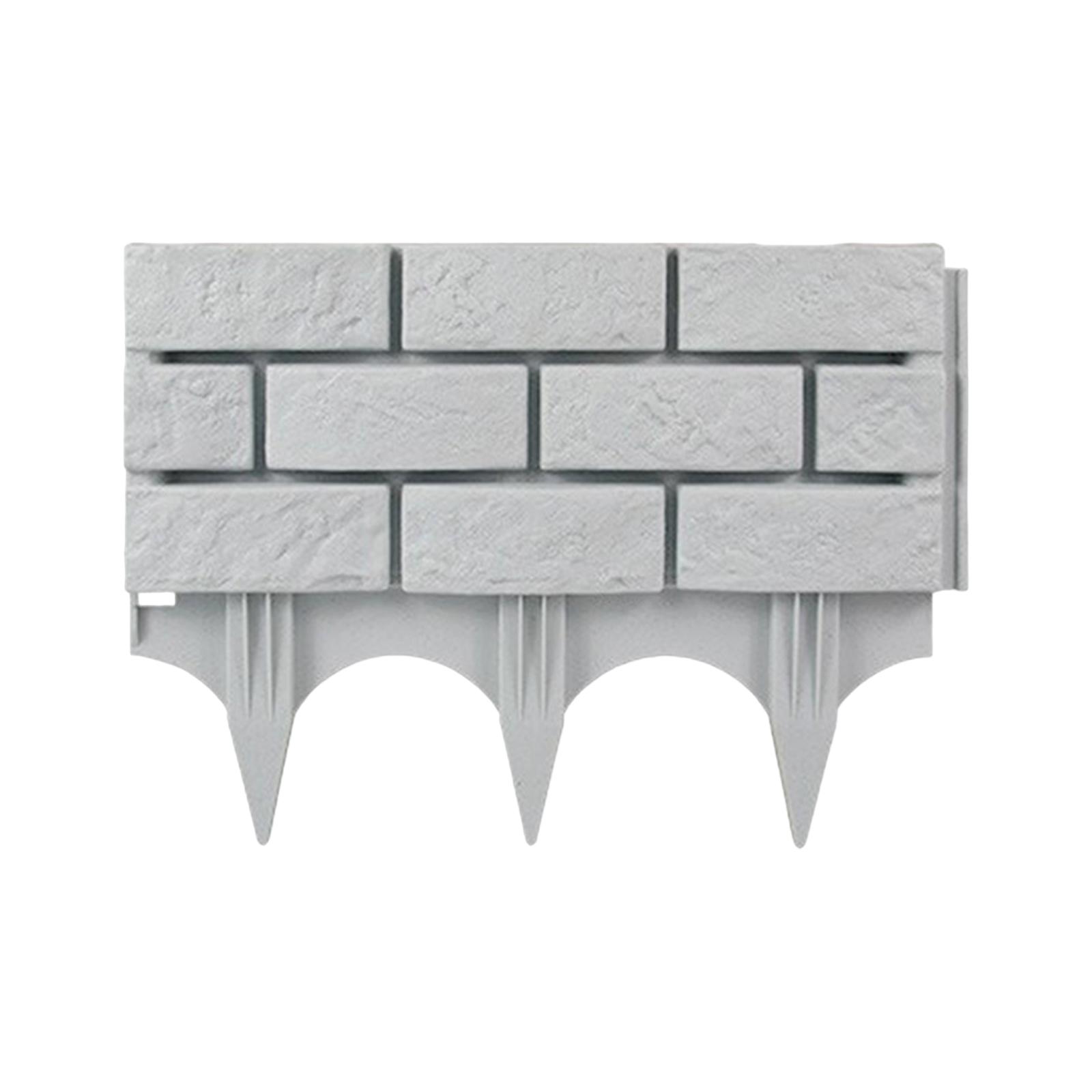 

Садовый забор из полипропилена с кольями, прочный бордюр для цветника, для озеленения газона 17,3x12,6 дюймов, декоративный серый