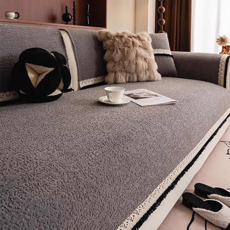 

Vintage Chenier Four Seasons Non-slip Sofa Cushion 2025 New Straight Leather Sofa Special Sofa Cover 30 * 50Cm waist pillowcase