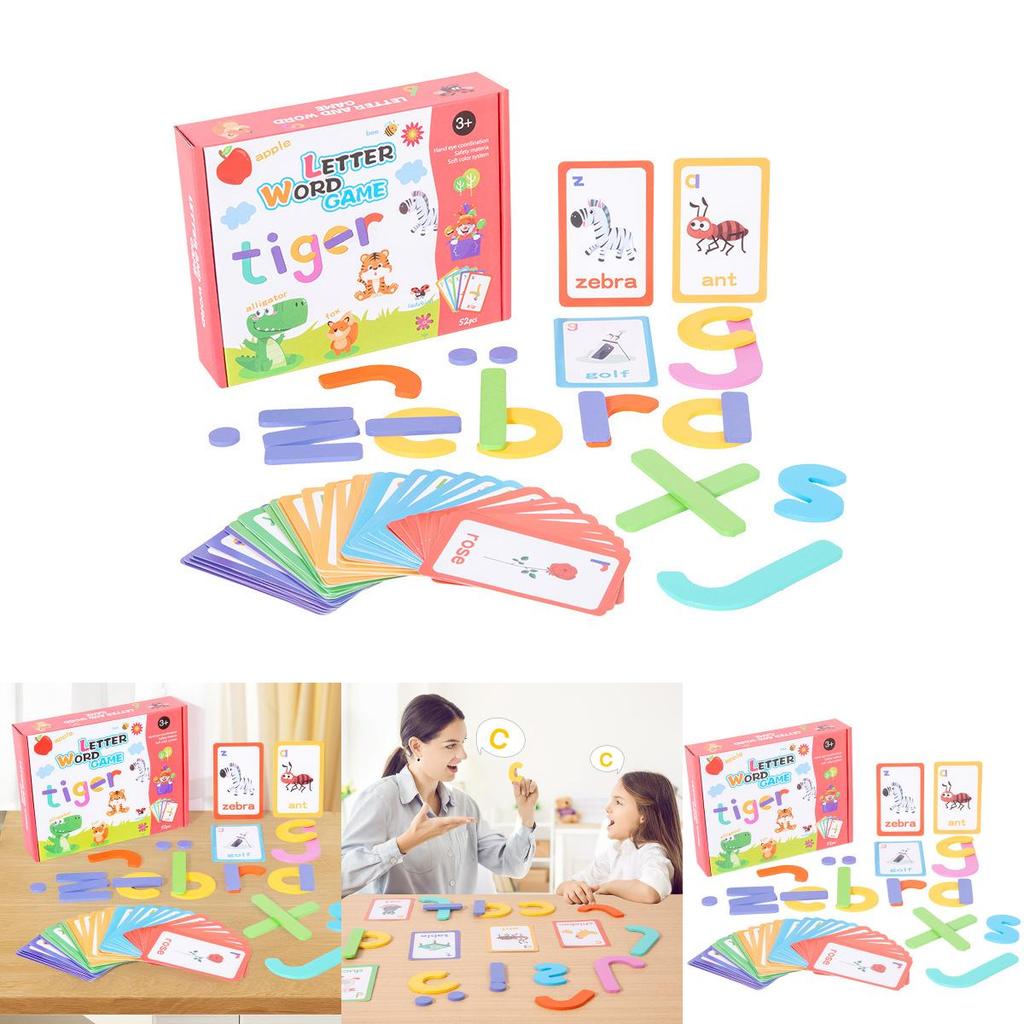 Alphabet Card English Word Matching Game Toy For Preschool Kids Learning Games
