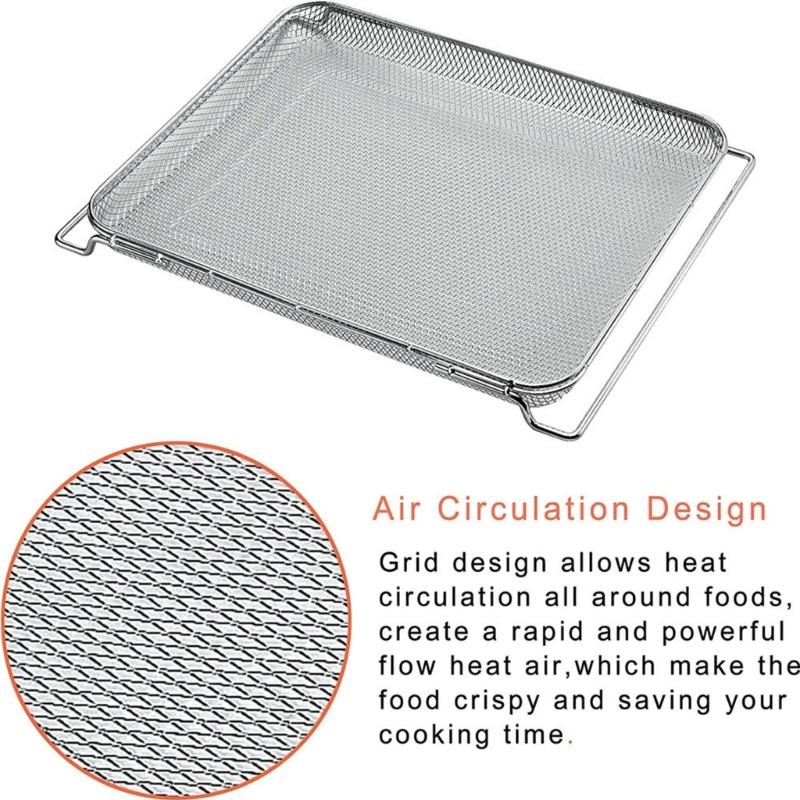 Oven Baking Wire Rack Air Fryers Basket Iron Chrome Plating Grill Meshes Basket Kitchen Bakeware Oven & Dishwasher Safe