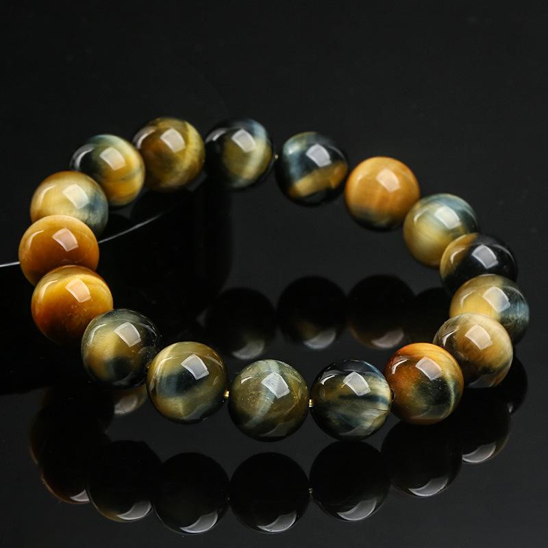 Hongchu Crystal Natural Tiger Eye Stone Bead Bracelet Natural Dreamy Tiger Eye Stone Colorful Tiger Eye Stone Bracelet
