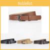 2024 Fashionable Black Buckled Pu Leather Belt For Men And Women Chic Everyday Style