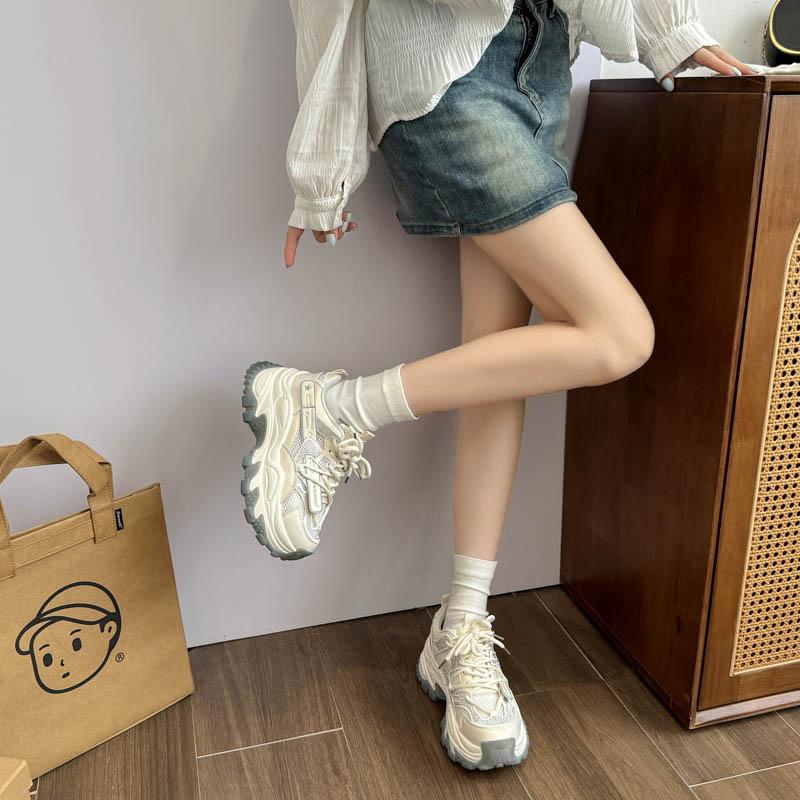 Lead dancer platform women 2025 spring new casual small height increase casual shoes sports shoes
