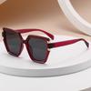Bao Ge Glasses, Large Frame Polarized Sunglasses, Fashionable Retro Ins Street Shot Rivet Wind Tr90