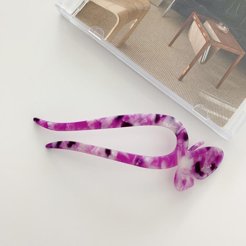 Mode Acetat Haarstäbe für Frauen Schmetterling Haarspangen Nadeln Minimalistisch Bunt U-Form Mädchen Haarnadeln Haarknotenmacher Kopfschmuck