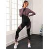 Womens Sports Suit Autumn Winter Long Sleeve Slim Fit Seamless Yoga Outfit Outdoor Running Set