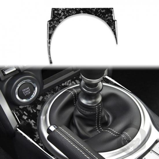 Carbon Fiber Gear Shift Knob Lever Panel Trim for Subaru BRZ 2017- серый