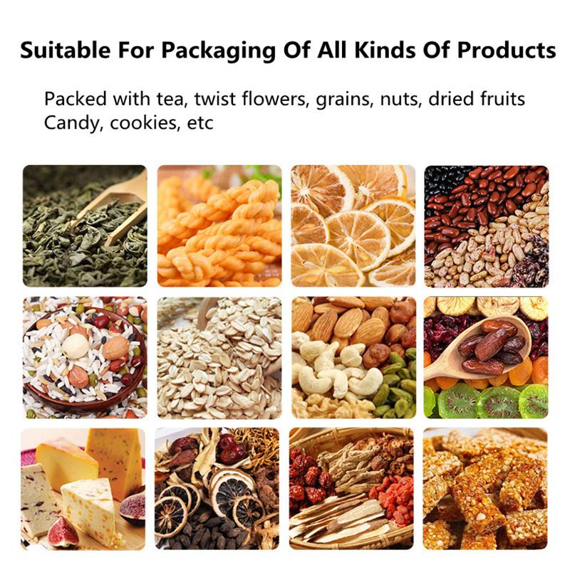 50 יחידות שקיות נייר אלומיניום צבעוניות עם סגירת זיפלוק לאחסון תה, אגוזים, דגנים, פולי קפה, עבות, רב פעמיות, שקיות אטומות עומדות