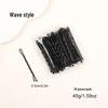 Elegant Black U-Shaped Hairpin with Barbed Waves
