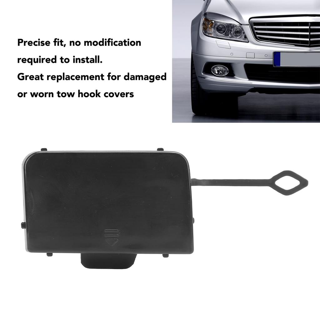 Front Bumper Tow Hook Cover Cap 2048850126 Bumper Towing Eye Cap for C-Class W204 Amg-Line 2007–2011