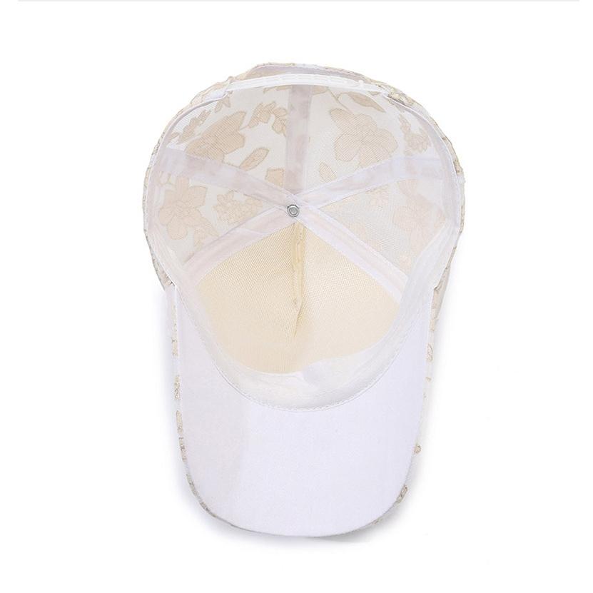 Lightweight Lace Sun Hat For Women - Breathable, Uv Protection Baseball Cap | Fashionable Streetwear Accessory With Adjustable