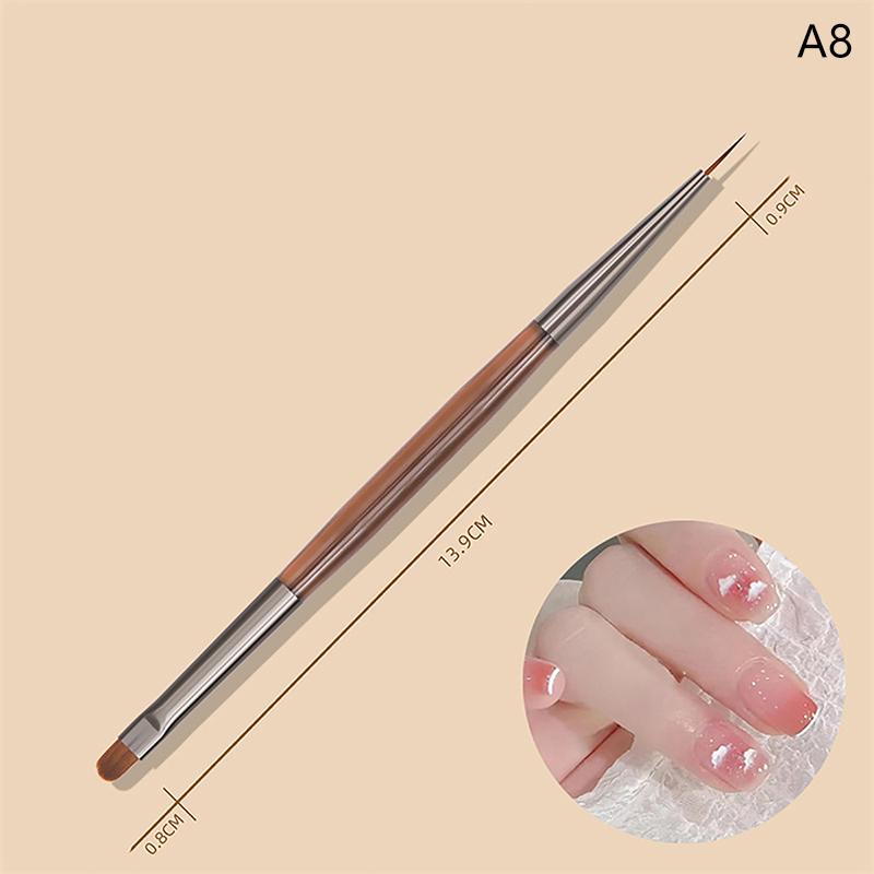Nail Art Liner Brush Stripe Pattern Painting Brush Acrylic Uv Gel Extension Drawing Carving Pen Diy Manicure Tool Nail Brush