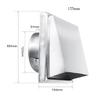 Wall Air Vent Outlet 304 Stainless Steel Metal Cover Exhaust Grille 125mm/150mm Adjustable Air Valve For Bathroom Kitchen Office