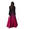 Gradient Color Handmade Pleated Long Sleeve Outerwear - 2024 Spring/Autumn Women's Slimming Robe