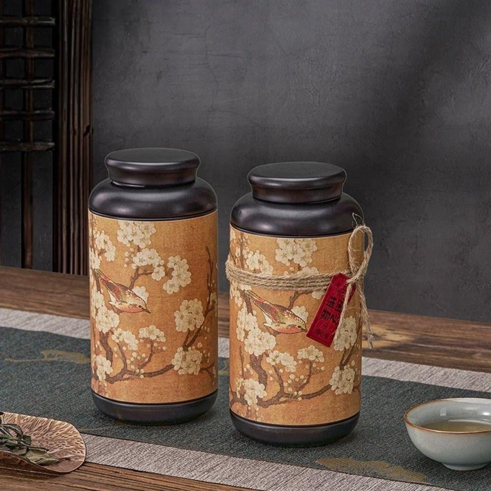 Portable Tea Can Vintage Metal Storage Box Decorative Accessories Tea Storage Jar Living Room