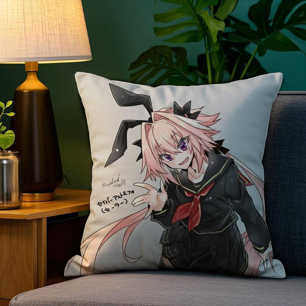 Fate A-Apocrypha AstolfoS Pillow Case Plush Fabric Soft Double Sided Print Sofa Cushion Cover Throw Pillow Covers