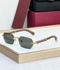 Kajia Wooden Frameless Polygonal Fashion Sunglasses Anti-UV CT0362S