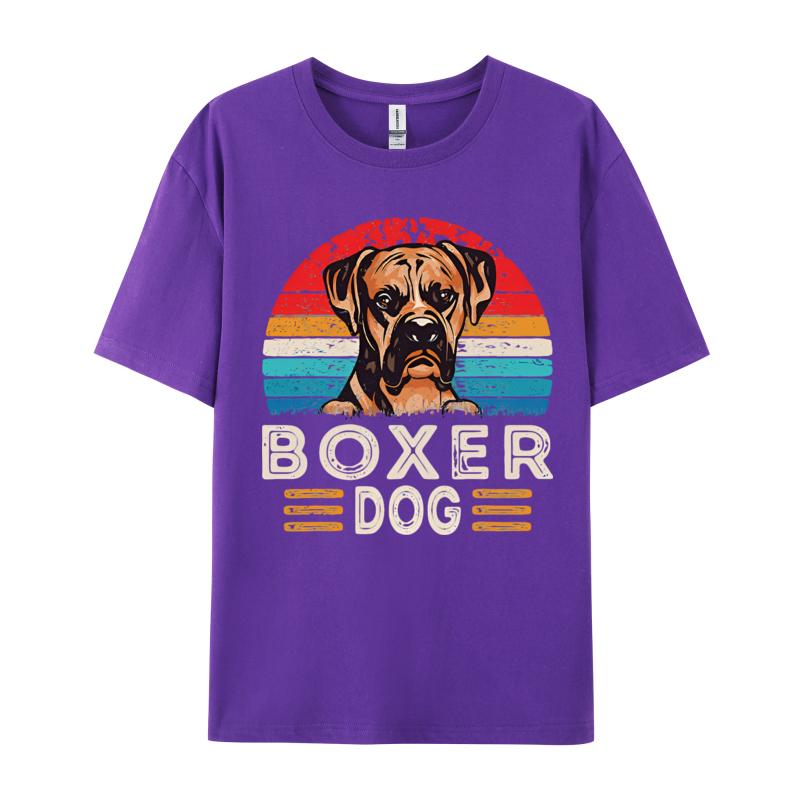 Vintage Boxer Dog Tshirt Dog Owner TShirt Unisexs 100 Cotton Designer TShirts Streetwear Unisex Tee Casual