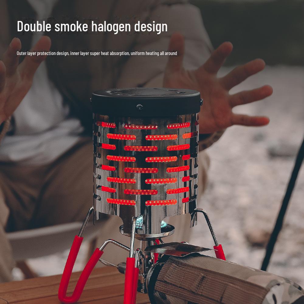 Portable Stainless Steel Outdoor Stove Heater & Windshield Hand Warmer