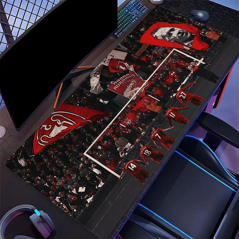 Liverpool Flag Mouse Pad, Large Gaming Desk Mat, Non-slip XXL Mousepad for Laptop & Tablet, Mini PC Playmat with Stitched Edges